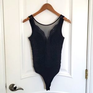 Black Mesh Lace Lulu's Bodysuit S